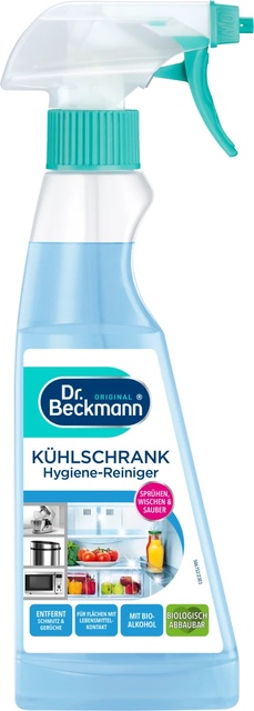 Гигиеническое чистящее средство для холодильника с органическим спиртом Dr. Beckmann 250 мл – бытовая химия для чистки холодильников Dr. Beckmann