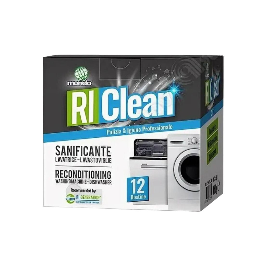 Засіб для видалення накипу RiClean SANIFICANTE 3 в 1 - 12 пакетиків, 60 г - побутова хімія для пральних машин RiClean