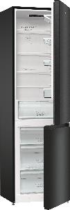 Холодильник з нижн. мороз. камерою Gorenje, 200х60х60см, 2 двері, 235( 96)л, А++, NoFrost+ , LED дисплей, Зона св-ті, чорний
