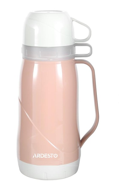 Термос Ardesto Gemini Gourmet, 1800мл, пластик, боросилікатне скло, рожевий світлий