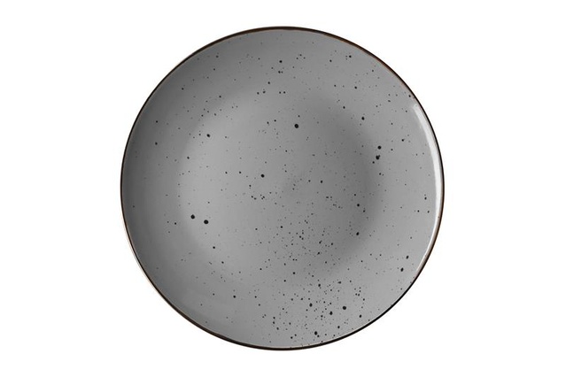 Тарілка обідня Ardesto Bagheria Grey, 26см, кераміка, сірий