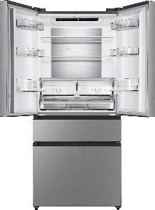 Холодильник SBS Gorenje NRM8181UX, франц.дверцята, 182x80x71см, 2 дв., Х- 299л, М- 122л, A+, NF, Інвертор, Дисплей, Сірий