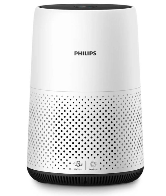 Очисник повітря Philips Series 800, 50м2, 190м3/год, дисплей, HEPA фільтр, 2 режими, інд. забр-ння, білий