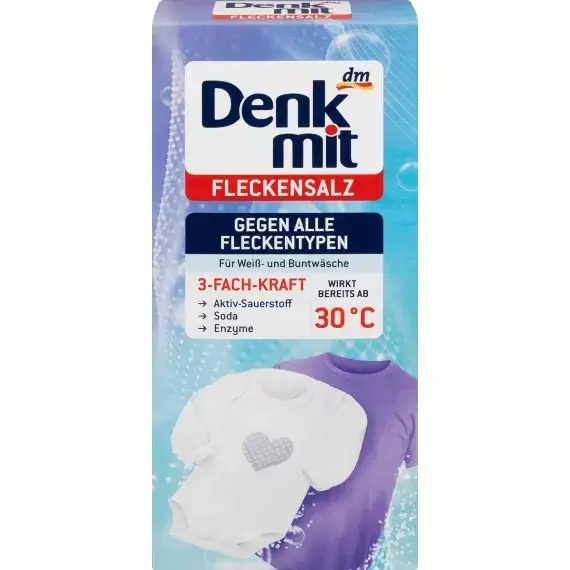 Кисневий засіб для виведення плям Denkmit Fleckensalz 500 g (4066447441963) - побутова хімія мило, сервертки, універсальні засобиDenkmit