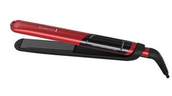Випрямляч Remington Silk Straightener, 300Вт, 150-235С, дисплей, кейс, кераміка, чорно-червоний