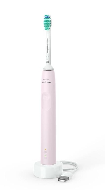 Щітка зубна електр. Philips, Sonicare 3100 series, 31т. колив/хв, насадок-1, рожевий