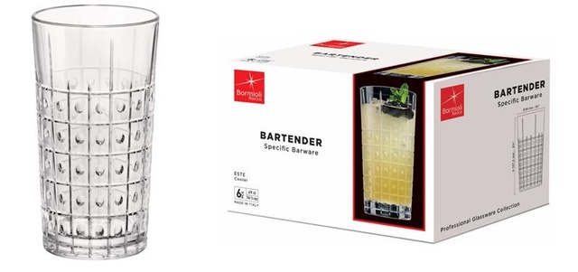 Набір склянок високих Bormioli Rocco Bartender Este Cooler, 490мл, h158мм, 6шт, скло, прозорий