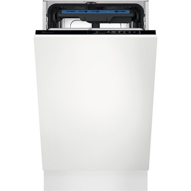 Посудомийна машина Electrolux вбудована, 10компл., A+, 45см, інвертор, 3й кошик, чорний