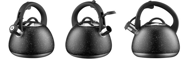 Чайник Ardesto Gemini, 2.5л, нержавіюча сталь, чорний