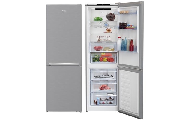 Холодильник Beko з нижн. мороз., 186x60x67, xолод.відд.-215л, мороз.відд.-109л, 2дв., А++, NF, нерж