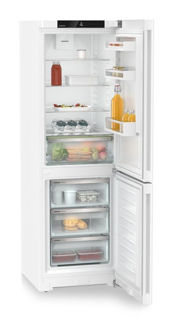 Холодильник Liebherr з нижн. мороз., 185x60x68, холод.від.-255 л, мороз.отд.-94л, 2 дв., A++, NF, білий.