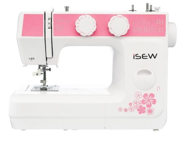 Швейна машина iSEW C25, електромех., 62Вт, 25 шв.оп., петля напівавтомат, білий + рожевий