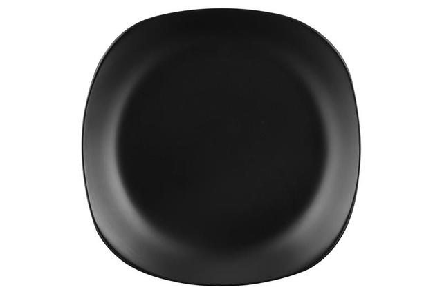 Тарілка десертна Ardesto Molize, 20см, кераміка, квадратна, чорний