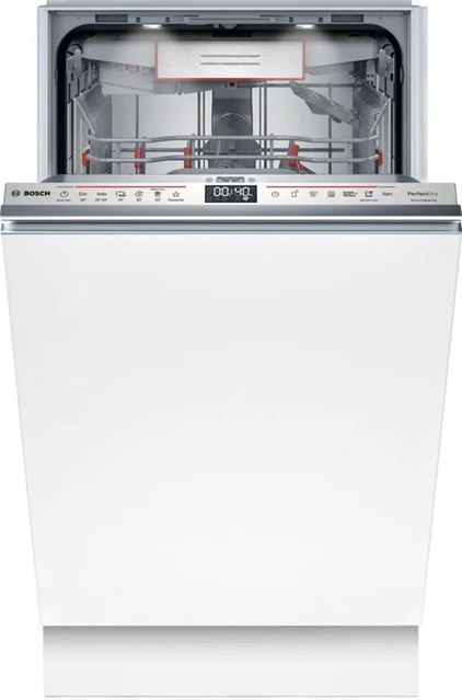 Посудомийна машина Bosch вбудована, 10компл., A+, 45см, дисплей, 3й кошик, Zeolith, білий
