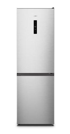Холодильник Gorenje з нижн. мороз. камерою, 185х60х60см, 2 дв., Х- 207л, М- 93л, A++, NoFrost Plus, Fresh zone, Зовн. Диспл, сірий