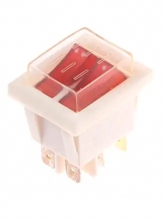 Выключатель (двухклавишный, белый, с силиконовой крышечкой) для бойлера Thermex