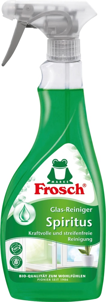 Средство для мытья стекла Spiritus Frosch, 500 мл – бытовая химия для стекла Frosch