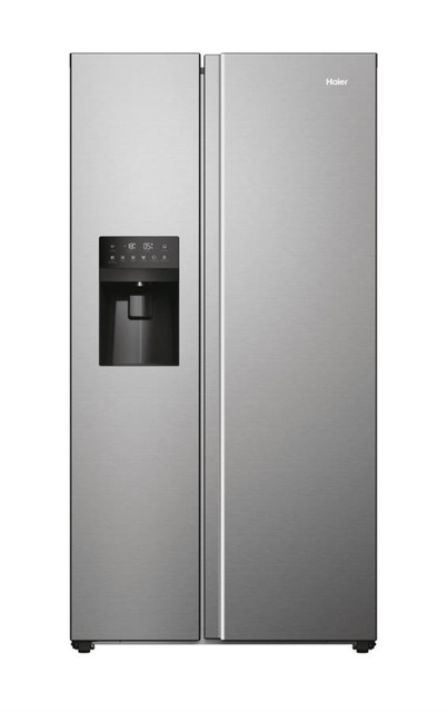 Холодильник Haier SBS, 177.5x90.8х65.9, холод.відд.-337л, мороз.відд.-167л, 2дв., А+, NF, інв., дисплей, льодогенератор, нерж