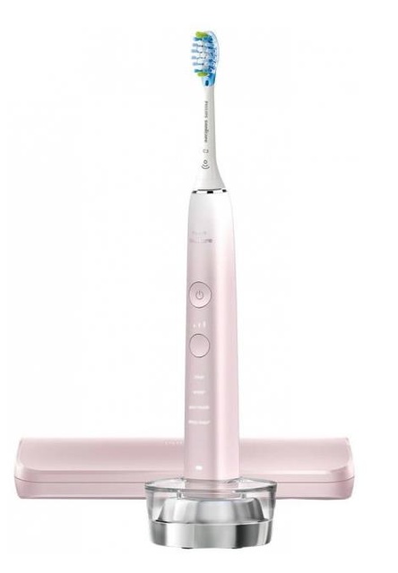 Щітка зубна електр. Philips, Sonicare DiamondClean Prestige 9900, 62т. колив/хв, насадок-1, SenseIQ, зарядний чохол, рожевий
