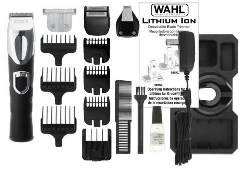 Набір для стрижки WAHL Multi Purpose Grooming Kit, для бороди і голови, мережа+акум., роторний мотор, насадок-12, сталь, чорний