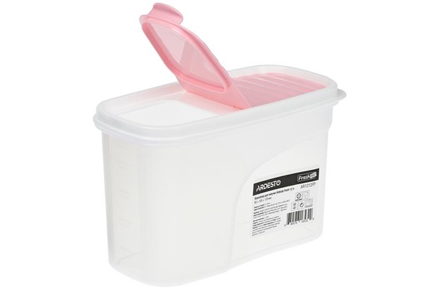 Контейнер для зберігання харчових продуктів Ardesto Fresh, 1.2л, пластик, рожевий