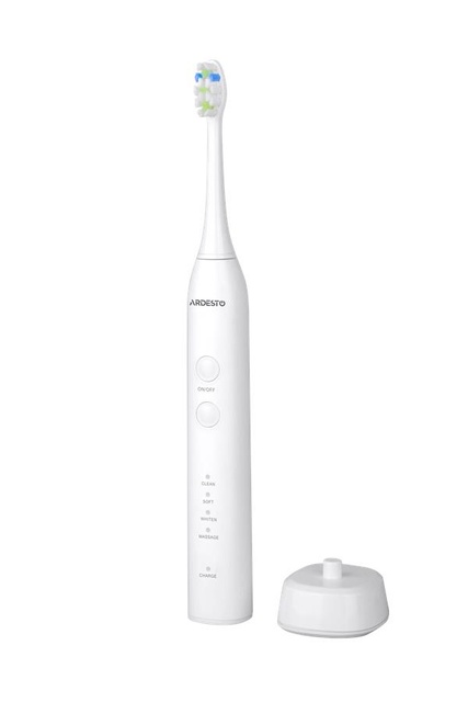 Щітка зубна електр. Ardesto, ETB-112W, 40т. колив/хв, насадок-2, IPX7, білий