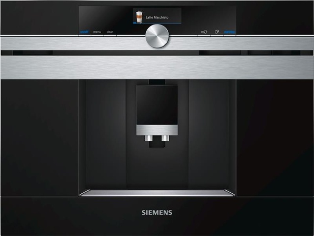 Кавомашина Siemens вбудована, 2.4л, зерно+мелена, автомат.капуч, LED-дисплей, авторецептів -8, чорний