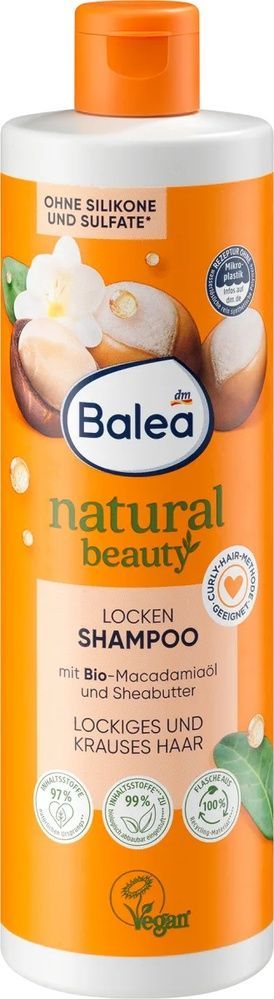 Шампунь для локонів Balea Natural Beauty 400 мл - побутова хімія мило, сервертки, універсальні засобиDenkmit
