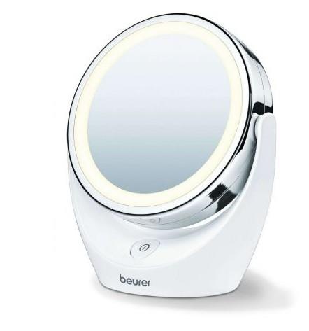 Дзеркало косметичне Beurer настільне, діаметр-11см, AААx3 в комплекті, підсвічування, білий