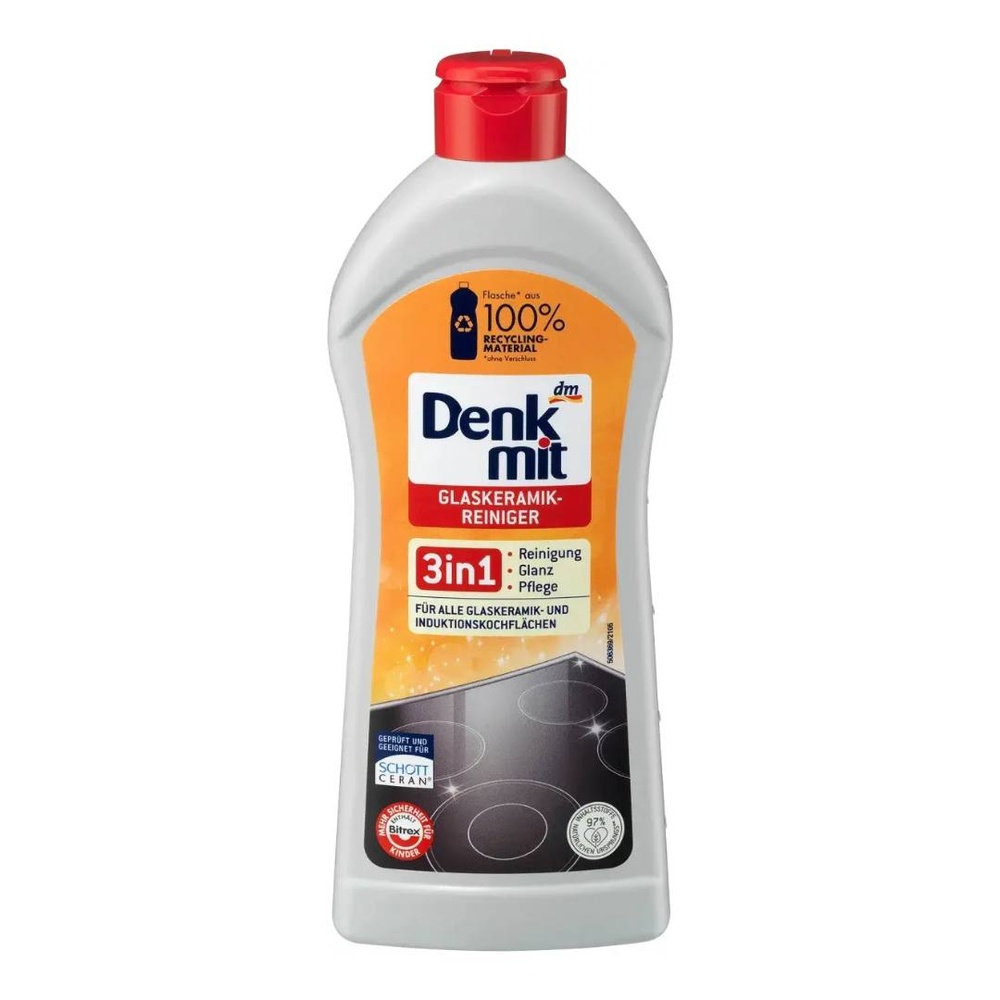 Очищувач для склокераміки Denkmit, 300 мл 4058172348815 - побутова хімія для варильних поверхонь Denkmit