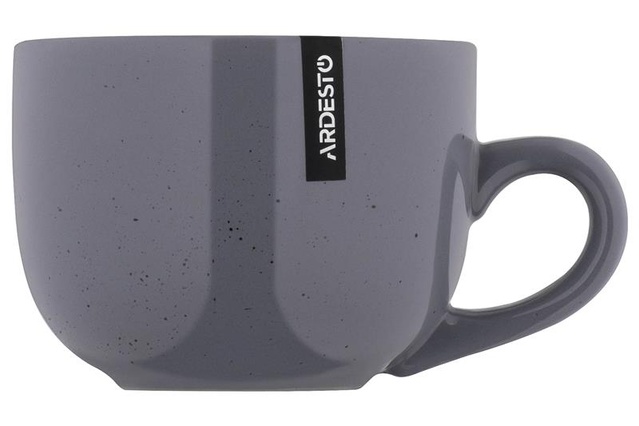 Чашка Ardesto Bagheria Grey, 480мл, кераміка, сірий