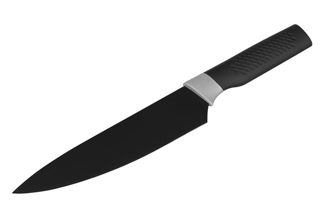 Кухонний ніж кухарський Ardesto Black Mars, 20см, нержавіюча сталь, пластик, чорний