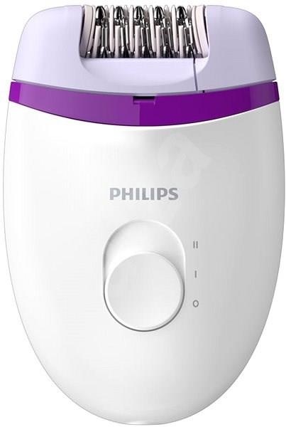 Епілятор Philips Satinelle Essential дисковий, від мережі, пінцет.-20, сух., біло-фіолетовий