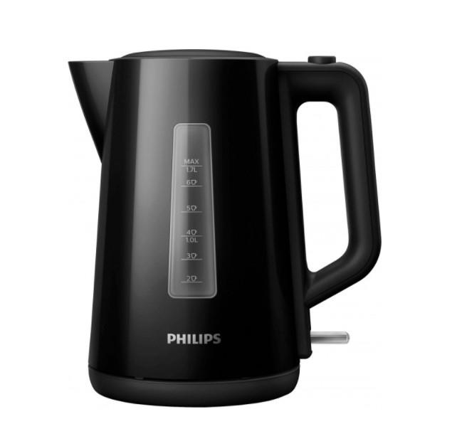 Електрочайник Philips Series 3000 1.7л, пластик, чорний