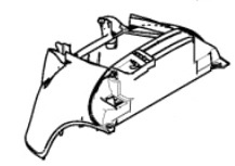 Деталь корпусу для верхньої частини ручки пилососу Bosch 00369842 - запчастини до пилососа Bosch