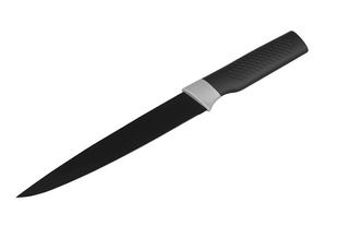Кухонний ніж слайсерний Ardesto Black Mars, 20см, нержавіюча сталь, пластик, чорний