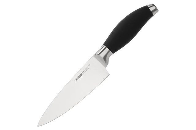 Кухонний ніж кухарський Ardesto Gemini, 15.2см, нержавіюча сталь, пластик, чорний