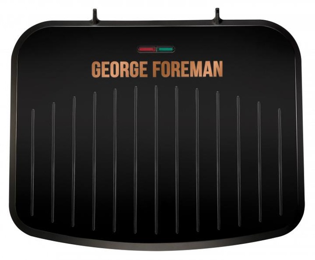 Гриль George Foreman притискний Fit Grill Copper Medium 1630Вт, темп. режимів-1, пластик, чорний