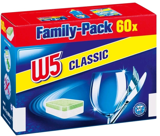 Таблетки для посудомийної машини W5 Classic - запчастини до посудомийної машини W5