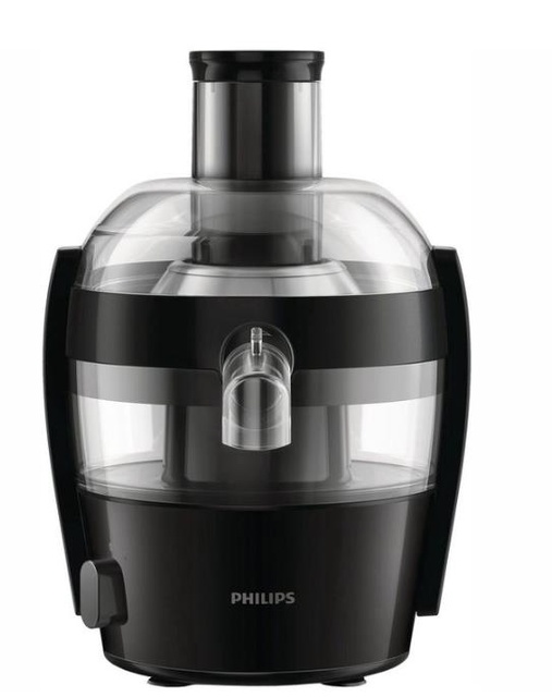 Соковитискач Philips Viva Collection відцентрований 500Вт, чаша-0.5л, жмих-1л, пластик, чорний