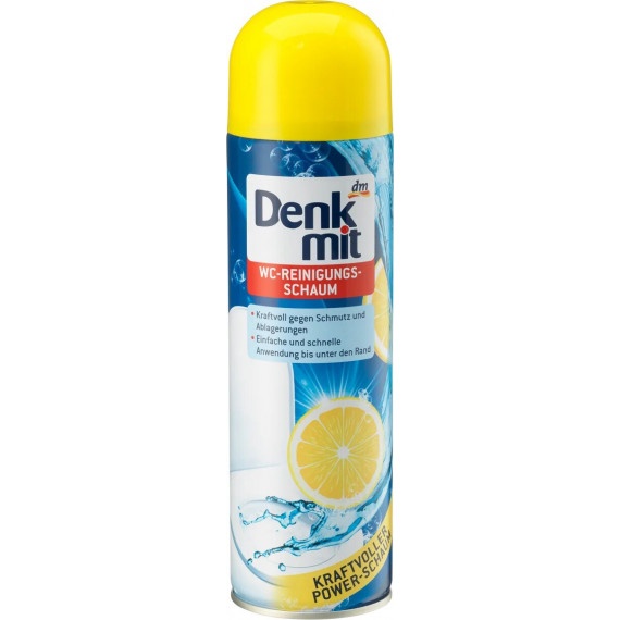 Пенка для чистки унитаза Denkmit Лимон, 500 мл – бытовая химия для унитазов Denkmit