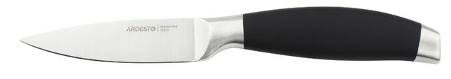 Кухонний ніж для овочів Ardesto Gemini, 8.9см, нержавіюча сталь, пластик, чорний