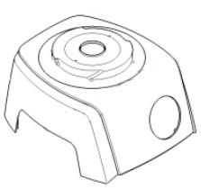 Корпус з металевою кришкою для кухонного комбайна (подрібнювача) Bosch 00743919 - запчастини до кухонних комбайнів Bosch