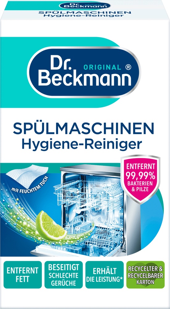 Гигиеническое средство для посудомоечной машины Dr. Beckmann 75 г – бытовая химия для посудомоечных машин Dr. Beckmann