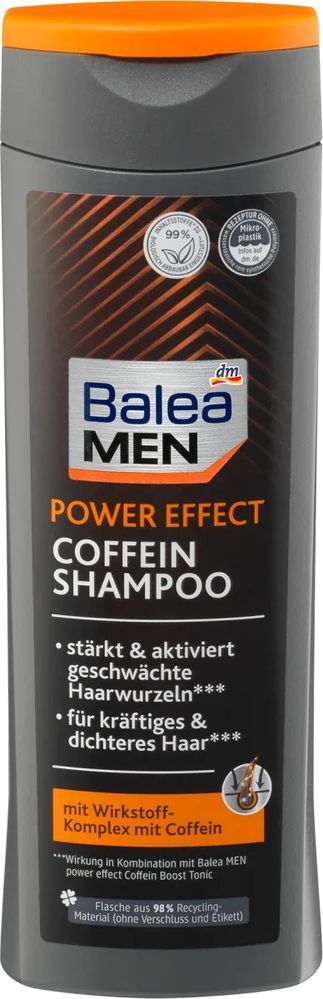 Шампунь мужской против выпадения волос Balea Men Power Effect Coffein, 250мл &ndash; бытовая химия мыло, сервертки, универсальные средства Balea Men