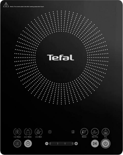 Плитка настільна Tefal індукційна Everyday Slim, комфорок - 1 на 2.1кВт, керування - сенсорне, чорний