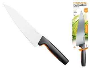Кухонний ніж кухарський Fiskars Functional Form, великий, 19.9см, нержавіюча сталь, пластик, чорний