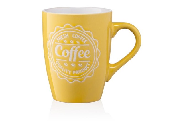 Чашка Ardesto Coffee, 330мл, кераміка, жовтий