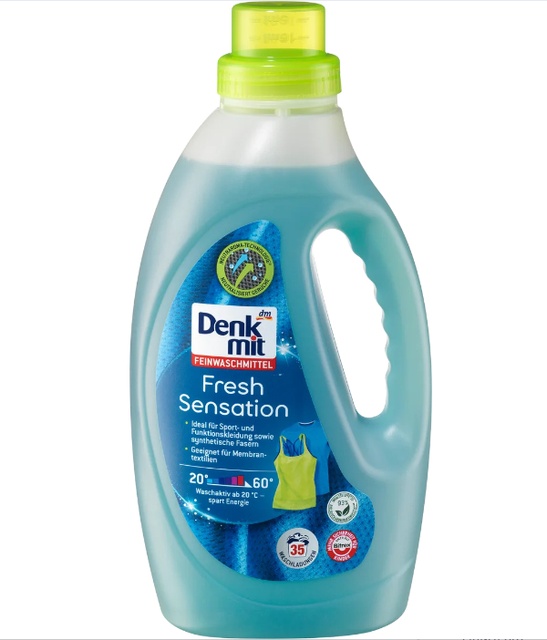 Гель для прання делікатних речей Denkmit Fresh Sensation, 1,5L