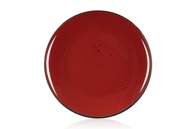 Тарілка обідня Ardesto Bagheria Sangria, 26см, кераміка, бордовий